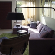 复式现代风格住宅紫色沙发