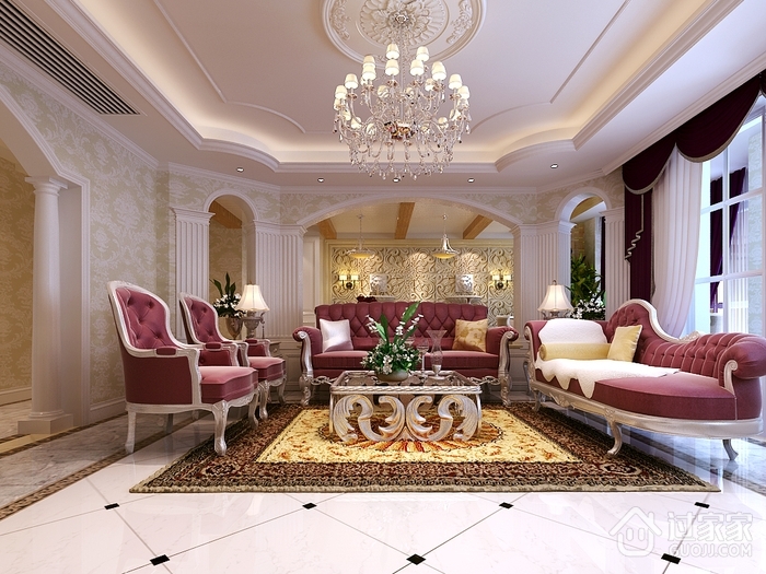 欧式风格装饰设计效果客厅