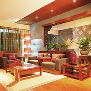 76平平新中式住宅欣赏客厅设计