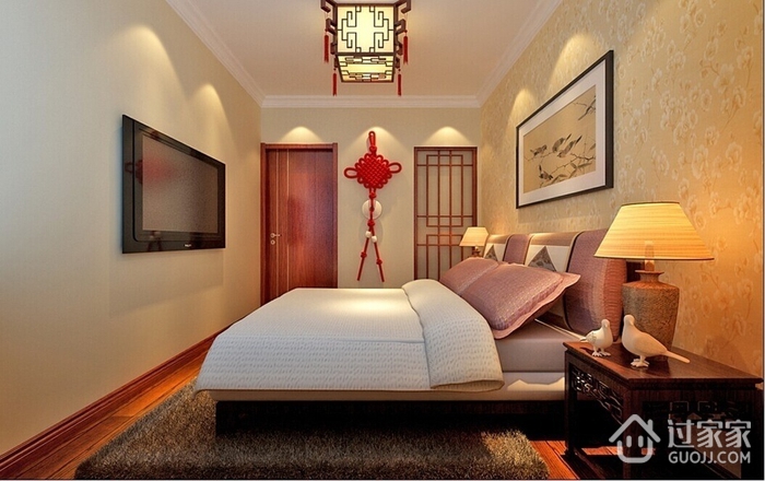 117平新中式风住宅欣赏卧室