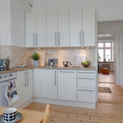 57平白色北欧一居欣赏厨房设计
