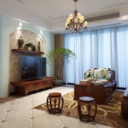 89平新中式风格住宅欣赏客厅设计