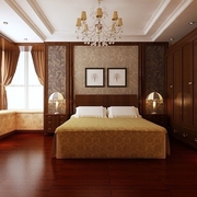 127平中式大三居欣赏卧室