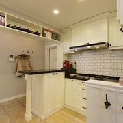 86平美式小清新住宅欣赏厨房效果