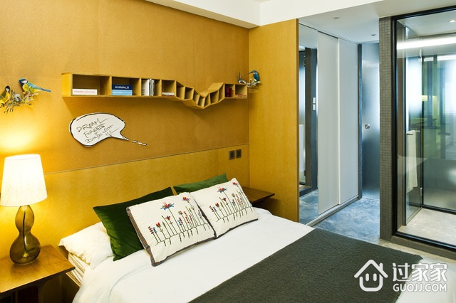 37平现代风住宅欣赏卧室书架设计