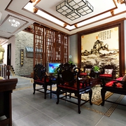中式古典别墅住宅欣赏客厅效果