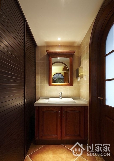 美式温馨三居室案例欣赏洗手间设计