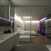 现代风格设计卧室卫生间