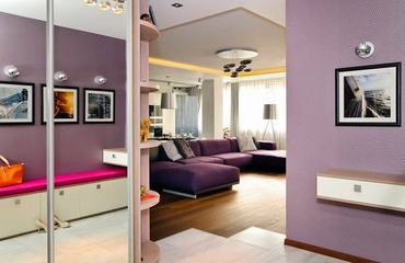 110平紫色的美居欣赏客厅