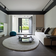 现代白色拼接空间欣赏客厅效果图