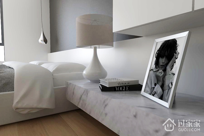 白色现代风格设计案例欣赏卧室灯饰