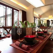 新中式风格样板房欣赏餐厅