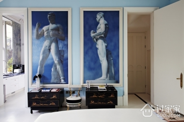 淡蓝色艺术现代住宅欣赏卧室
