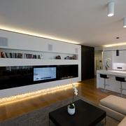 现代白色110公寓欣赏客厅陈设