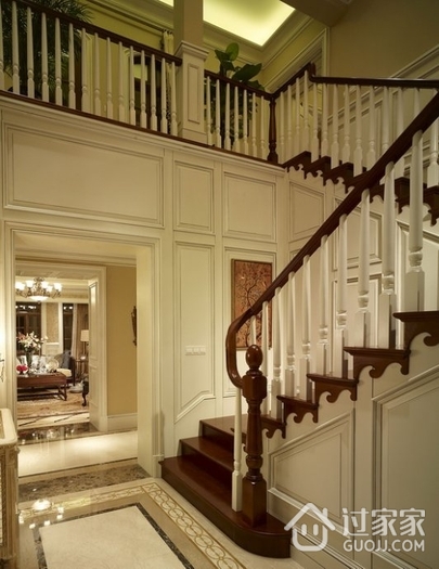 美式风格别墅套图客厅楼梯