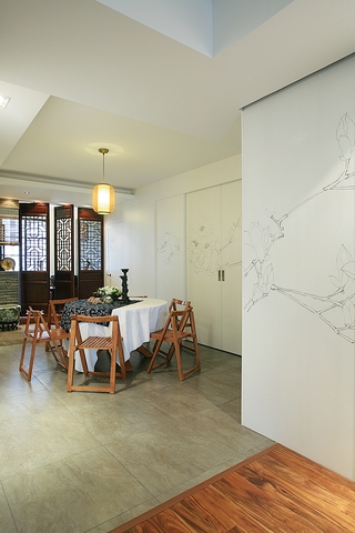 餐厅白色背景墙效果图