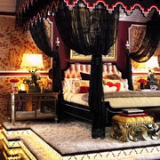 东南亚风格别墅装饰效果图欣赏卧室