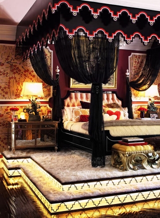 东南亚风格别墅装饰效果图欣赏卧室