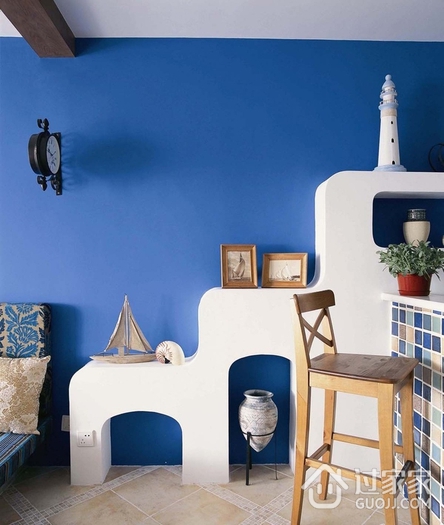 蓝色地中海住宅设计欣赏背景墙
