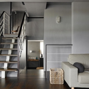 130平现代复式设计图楼梯