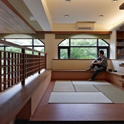 日式禅风复式公寓欣赏休息厅设计