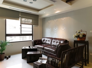中式风格三室两厅欣赏客厅效果