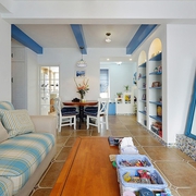 89平低调地中海住宅欣赏客厅