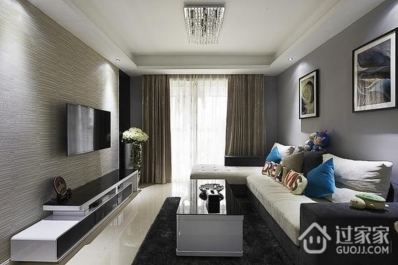 97平白色现代风格住宅欣赏客厅设计