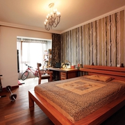 140平新中式风格住宅欣赏卧室效果