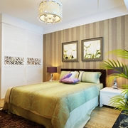 93平温馨东南亚风格住宅欣赏卧室设计
