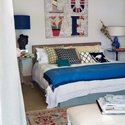 创意卧室背景墙装饰效果图 清新舒适