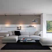 黑白金典现代一居室欣赏客厅效果