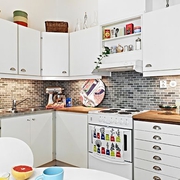 50平白色简约公寓欣赏厨房