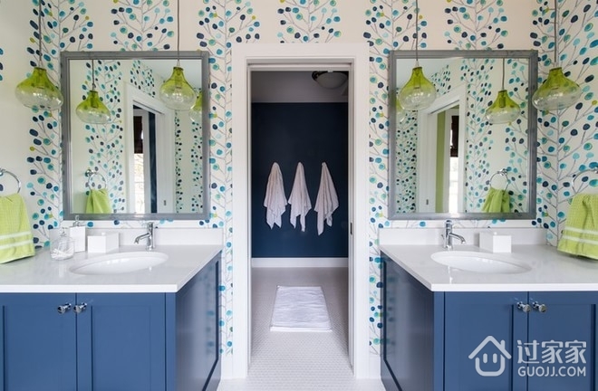 白色北欧158平别墅欣赏洗手间设计