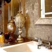 欧式别墅装饰效果图卫生间洗手台