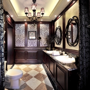 复式美式住宅装修图浴室柜