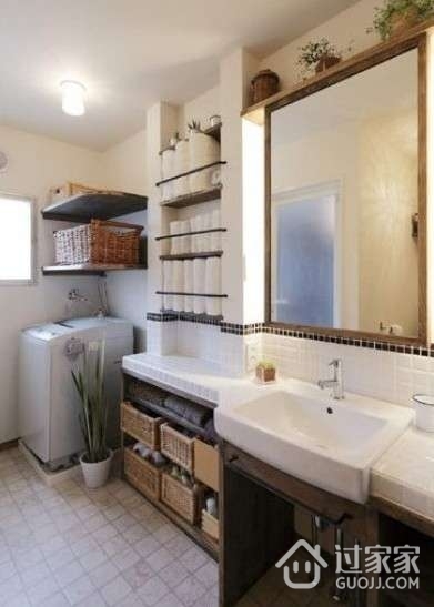 日式卫浴装修-小空间收纳技巧