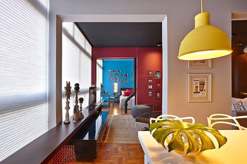 现代舒适彩色公寓欣赏卧室