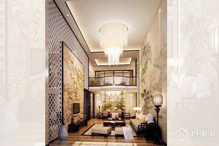 中式风格雅致三居欣赏客厅