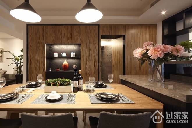 104平质感现代住宅欣赏餐厅陈设
