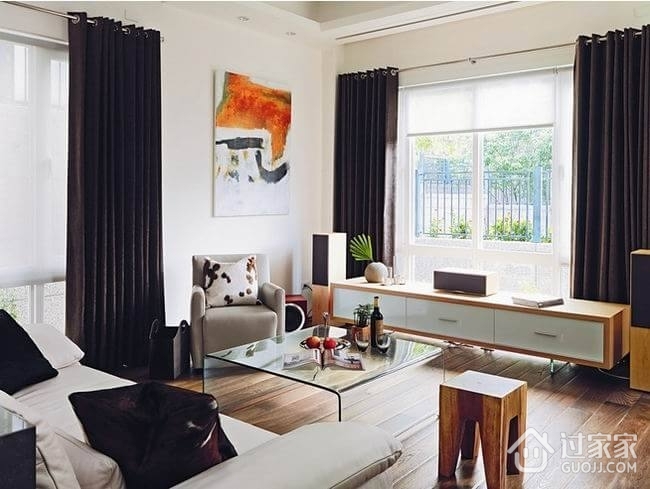 白色简约舒适复式住宅欣赏客厅设计