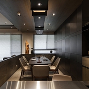 现代住宅设计效果餐厅直视图