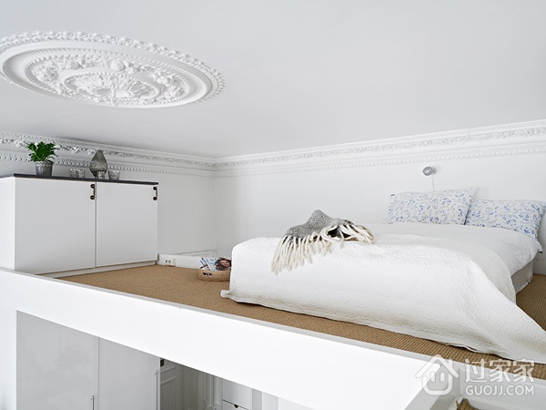白色现代风一居室欣赏卧室吊顶
