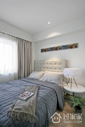现代风格样板房设计卧室效果图