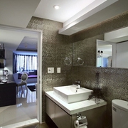 88平白色现代住宅欣赏洗手间