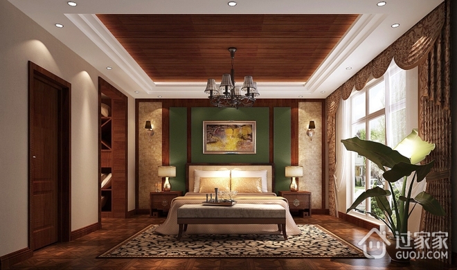 146平奢华新中式欣赏卧室设计
