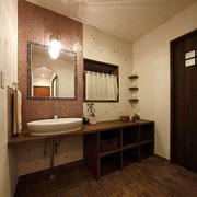 78平温馨两居室欣赏洗手间背景墙