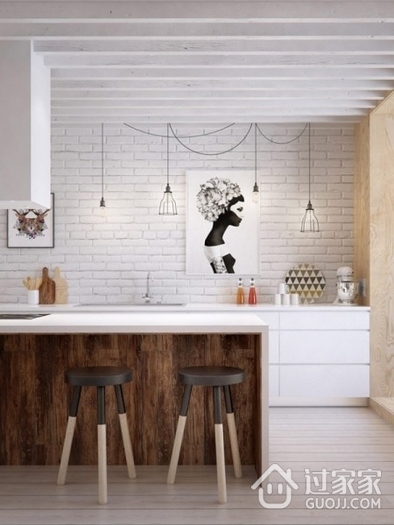 白色北欧温情公寓欣赏厨房设计