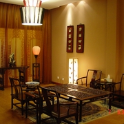 中式风格客厅灯饰效果图