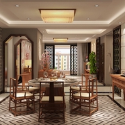 115平中式风格住宅欣赏餐厅设计